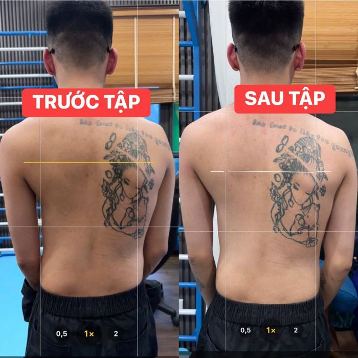 Lưng trước tập và sau tập